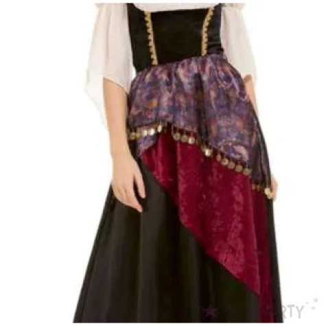 stroj cyganska wrozka bordowy smiffys rozm m