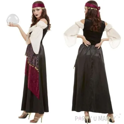 stroj cyganska wrozka bordowy smiffys rozm s