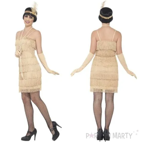 stroj dama gold lata 30 smiffys rozm xl