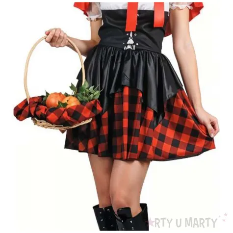 stroj damski cosplay na karnawal seksowny czerwony kapturek rozm m