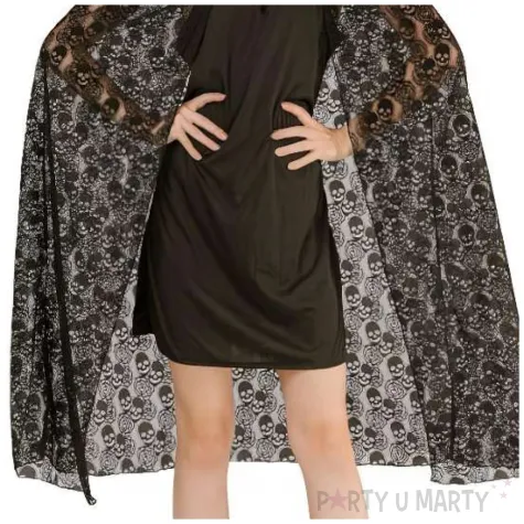 stroj damski na halloween i karnawal peleryna z kapturem wampirzyca czarownica rozm m