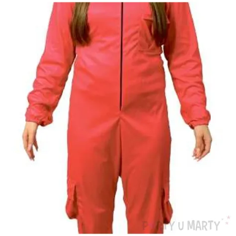 stroj damski na karnawal cosplay straznika squid game kombinezon z maska i kapturem rozm m