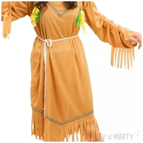 stroj damski na karnawal indianka zestaw sukienka opaska z piorem pasek rozm m
