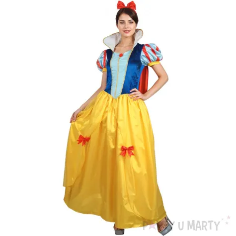 stroj damski na karnawal krolewna sniezka zestaw sukienka i opaska godan rozm m