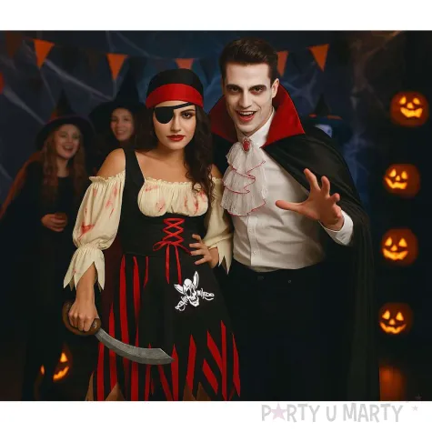 stroj damski na karnawal piratka sukienka chustka opaska rozm s m l