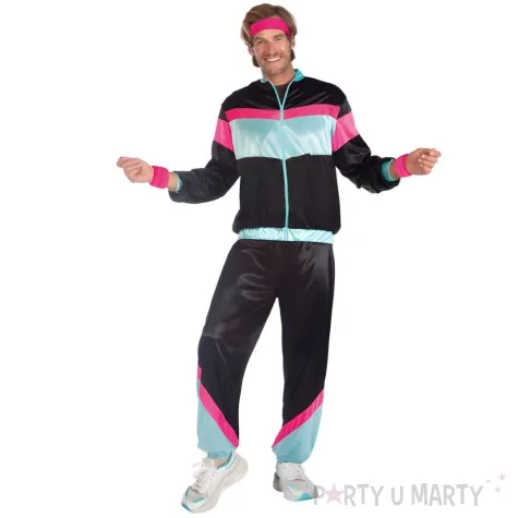stroj dla doroslych biegacz ortalionowy dres retro lata 80 amscan rozm s