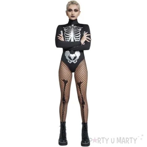 stroj dla doroslych body szkielet fever czarny smiffys rozm m