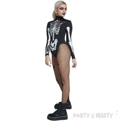 stroj dla doroslych body szkielet fever czarny smiffys rozm m