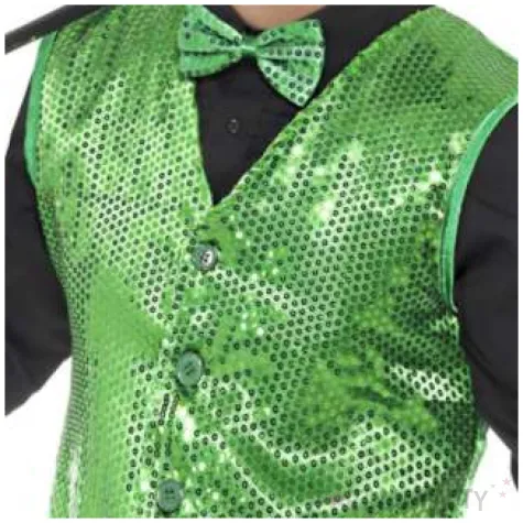 stroj dla doroslych cekinowa kamizelka zielona smiffys rozm xl
