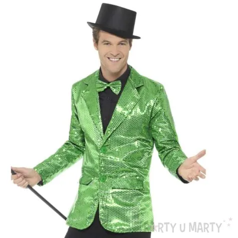 stroj dla doroslych cekinowa marynarka zielona smiffys rozm l