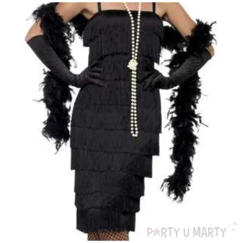 stroj dla doroslych flappers dluga czarna smiffys rozm xl