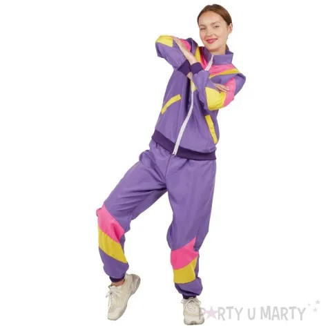 stroj dla doroslych gimnastyczka ortalionowy dres retro lata 80 ptitclown rozm l xl