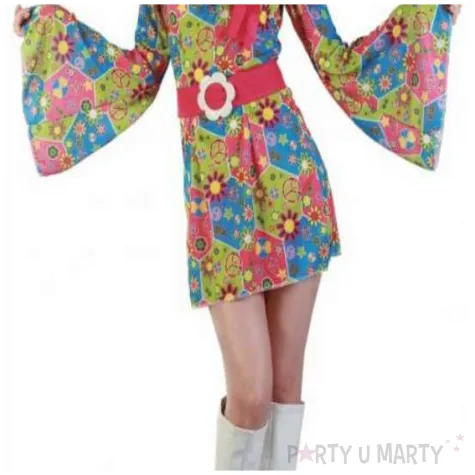 stroj dla doroslych hipiska retro sukienka w kwiaty i pacyfki godan rozm s