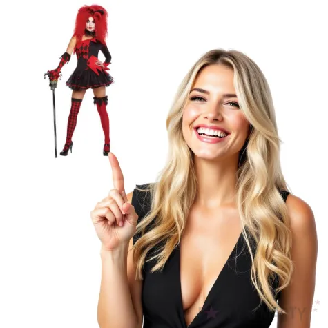 stroj dla doroslych jesterina czerwono czarny amscan rozm m