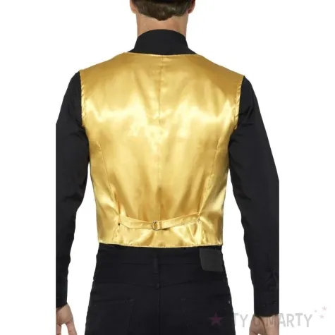 stroj dla doroslych kamizelka cekinowa zloty smiffys rozm l