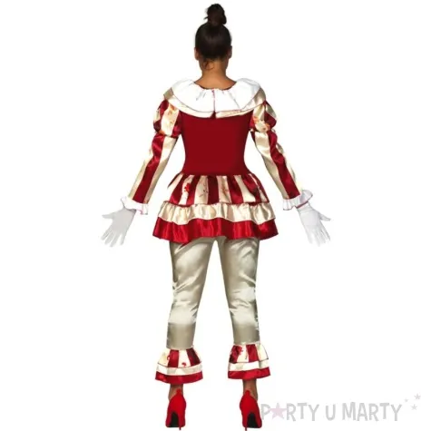 stroj dla doroslych klaun zabojczyni czerwony zloty guirca rozm l