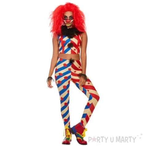 stroj dla doroslych kobieta klaun psychopata wielokolorowy smiffys rozm m