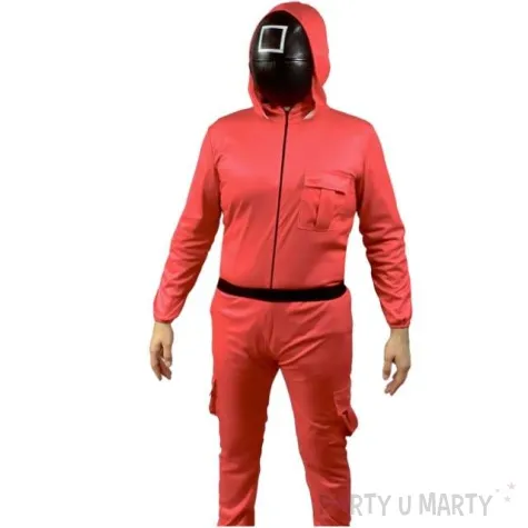 stroj dla doroslych kombinezon straznika kwadrat czerwony godan rozm m