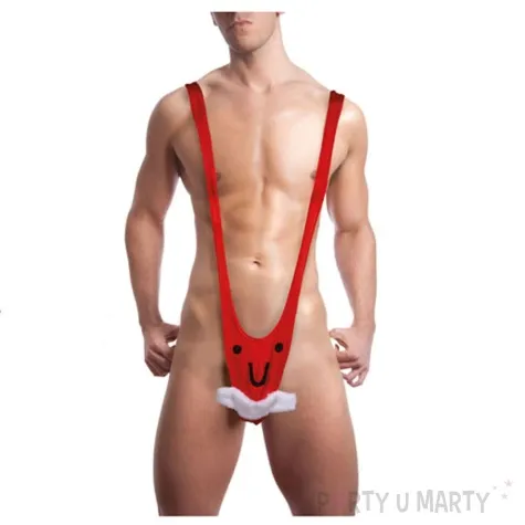 stroj dla doroslych kostium borata mankini czerwone ootb