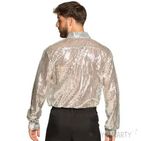 stroj dla doroslych koszula disco srebrny boland rozm m