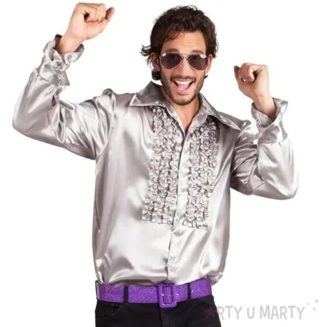 stroj dla doroslych koszula retro z zabotem srebrny boland rozm m