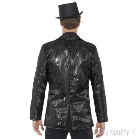 stroj dla doroslych marynarka cekinowa czarny smiffys rozm l