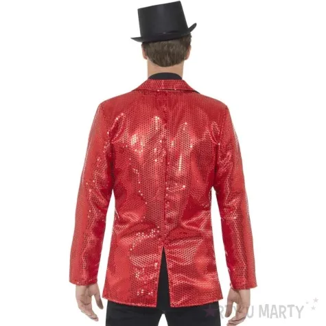 stroj dla doroslych marynarka cekinowa czerwony smiffys rozm l