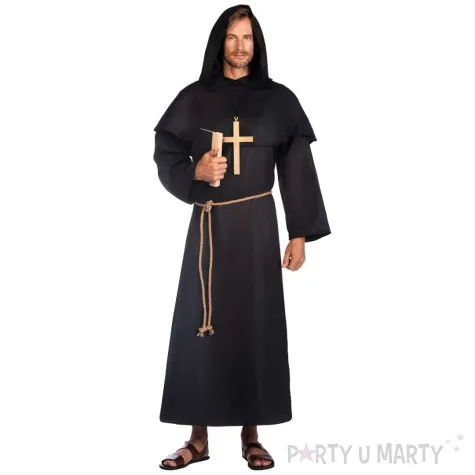 stroj dla doroslych mnich z krzyzem czarny amscan rozm m l