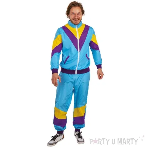 stroj dla doroslych ortalionowy dres retro lata 80 ptitclown rozm l xl