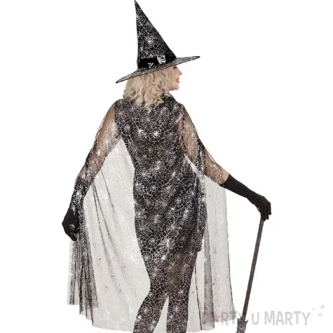 stroj dla doroslych peleryna kapelusz czarownica czarno bialy widmann rozm uniw