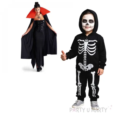 stroj dla doroslych peleryna z czerwonym kolnierzem czarna carnival toys