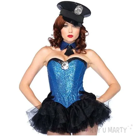 stroj dla doroslych policjantka w cekinach rozm m