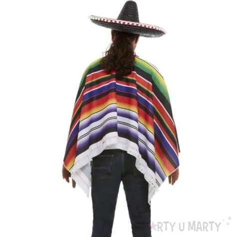 stroj dla doroslych ponczo meksykanskie paski mix smiffys
