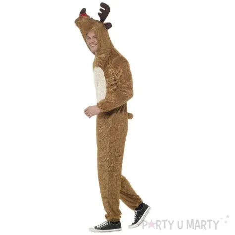 stroj dla doroslych renifer rudolf puchaty kombinezon brazowy smiffys rozm m