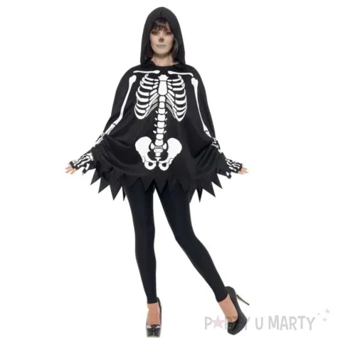 stroj dla doroslych szkieletor poncho unisex smiffys