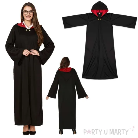 stroj dla doroslych uczennica szkoly magii czarny guirca roz l