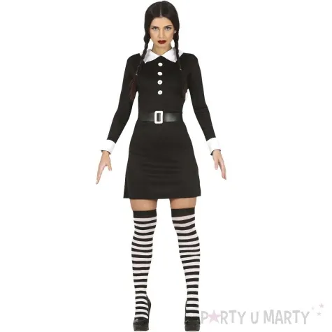 stroj dla doroslych wednesday addams z paskiem czarny guirca rozm l