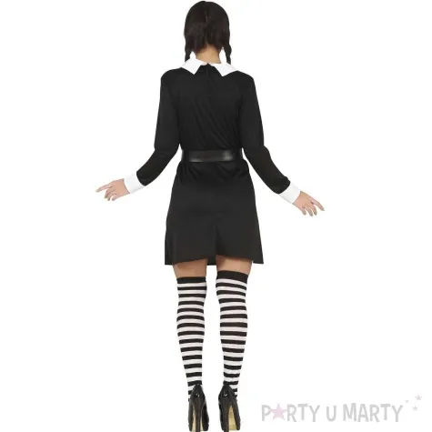 stroj dla doroslych wednesday addams z paskiem czarny guirca rozm m