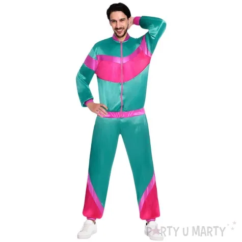 stroj dla doroslych wuefista ortalionowy dres retro lata 80 amscan rozm xl