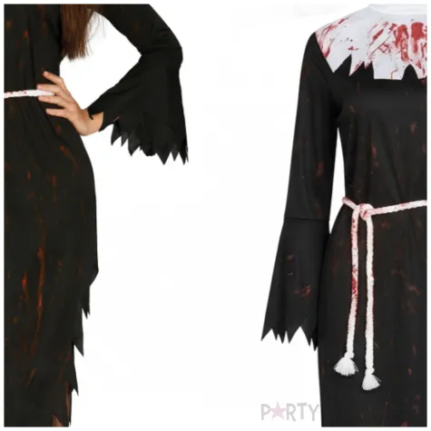 stroj dla doroslych zakonnica zombie czarny guirca rozm xl