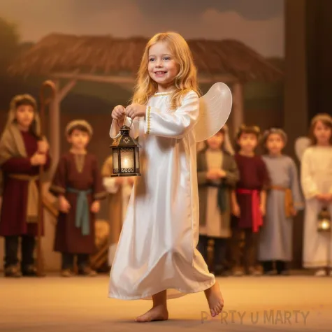 stroj dla dzieci aniolek ze skrzydelkami guirca 125 135 cm