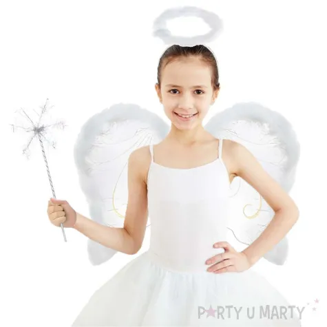 stroj dla dzieci aniolek zestaw bialy partytino 3 8 lat rozm 98 128 cm