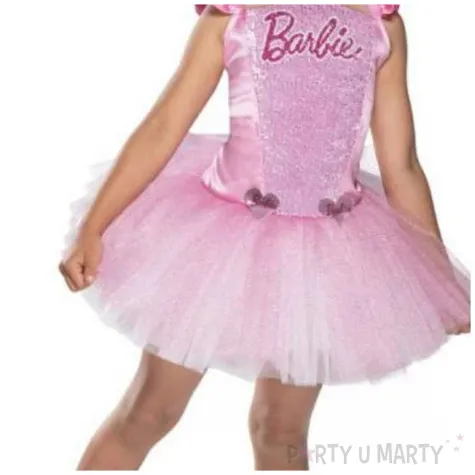 stroj dla dzieci barbie tancerka baletnica rozowy rubies rozm 122 128