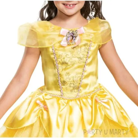 stroj dla dzieci bella deluxe sukienka zolta disguise 124 135 cm