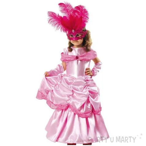 stroj dla dzieci bella lux rozowa kraszek rozm 110 116 cm