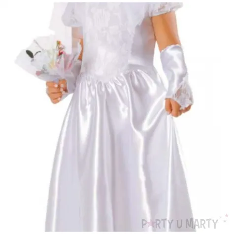 stroj dla dzieci biala panna mloda kraszek rozm 122 128