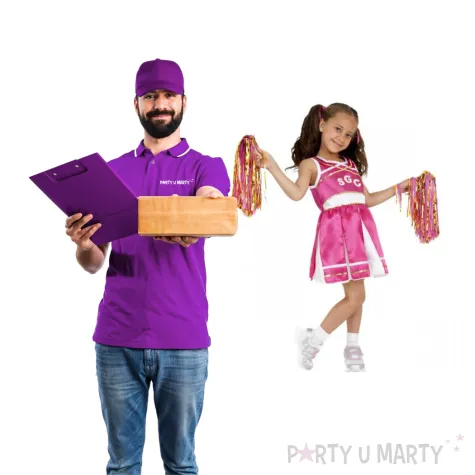 stroj dla dzieci cheerleaderka rozowy smiffys 130 140 cm