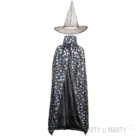 stroj dla dzieci czarodziej kapelusz i peleryna srebrny arpex