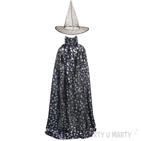 stroj dla dzieci czarodziej kapelusz i peleryna srebrny arpex