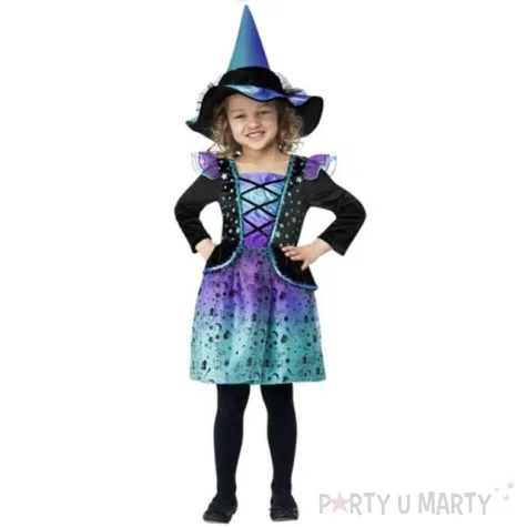 stroj dla dzieci czarownica cosmic smiffys rozm 116 128 cm